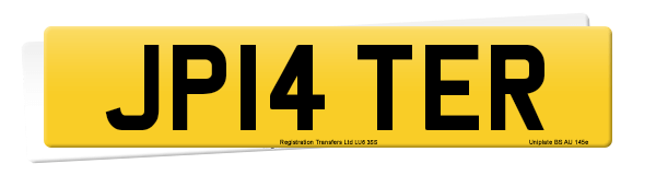 Registration number JP14 TER